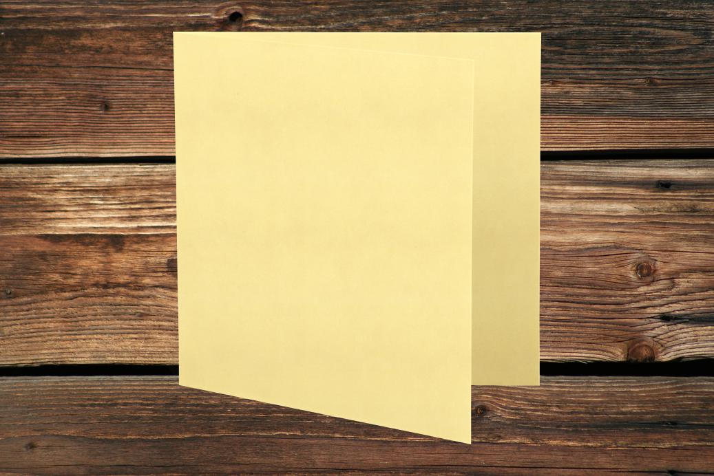 Klappkarten 110x110/220 mm Zartgelb 230 g/qm